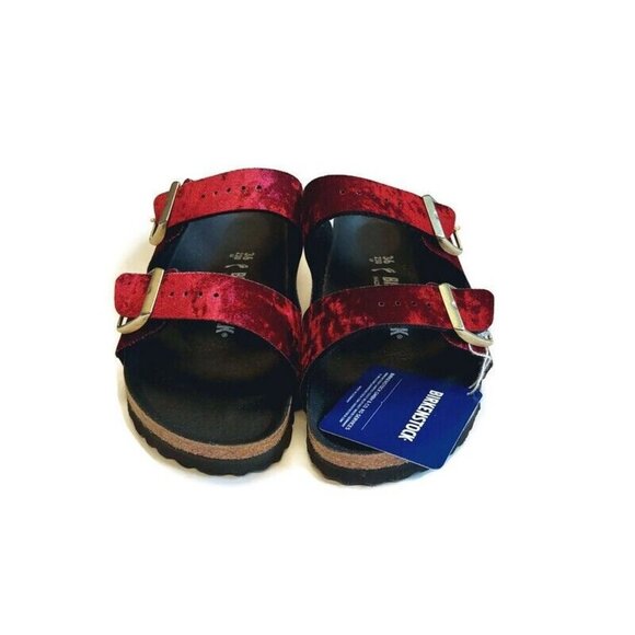 Birkenstock Womens Sz 5-5.5 Arizona BS Sandals EU 36 NARROW Fit Velvet Burgundy - Picture 6 of 10